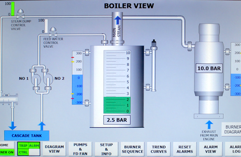 Control system - boiler view
